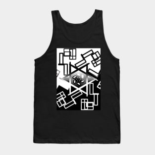 Black-and-white pattern Tank Top